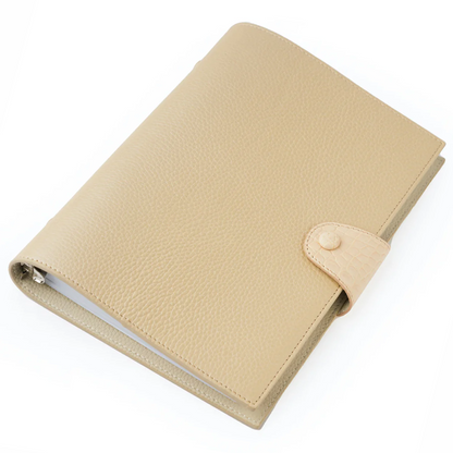 Beige / Floral White Notebook