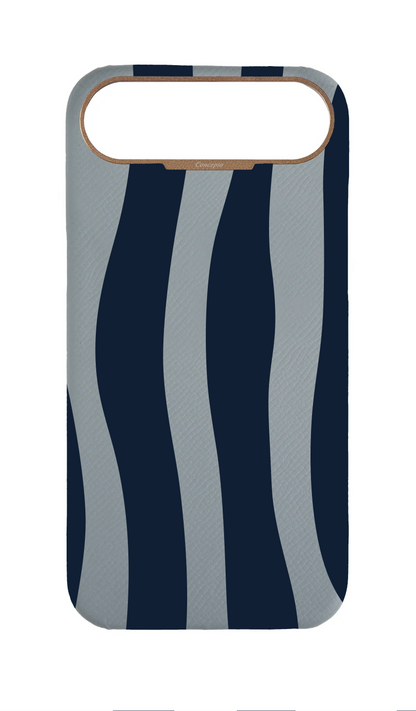 Light Blue Grey Strapless Case - Dancing Stripes