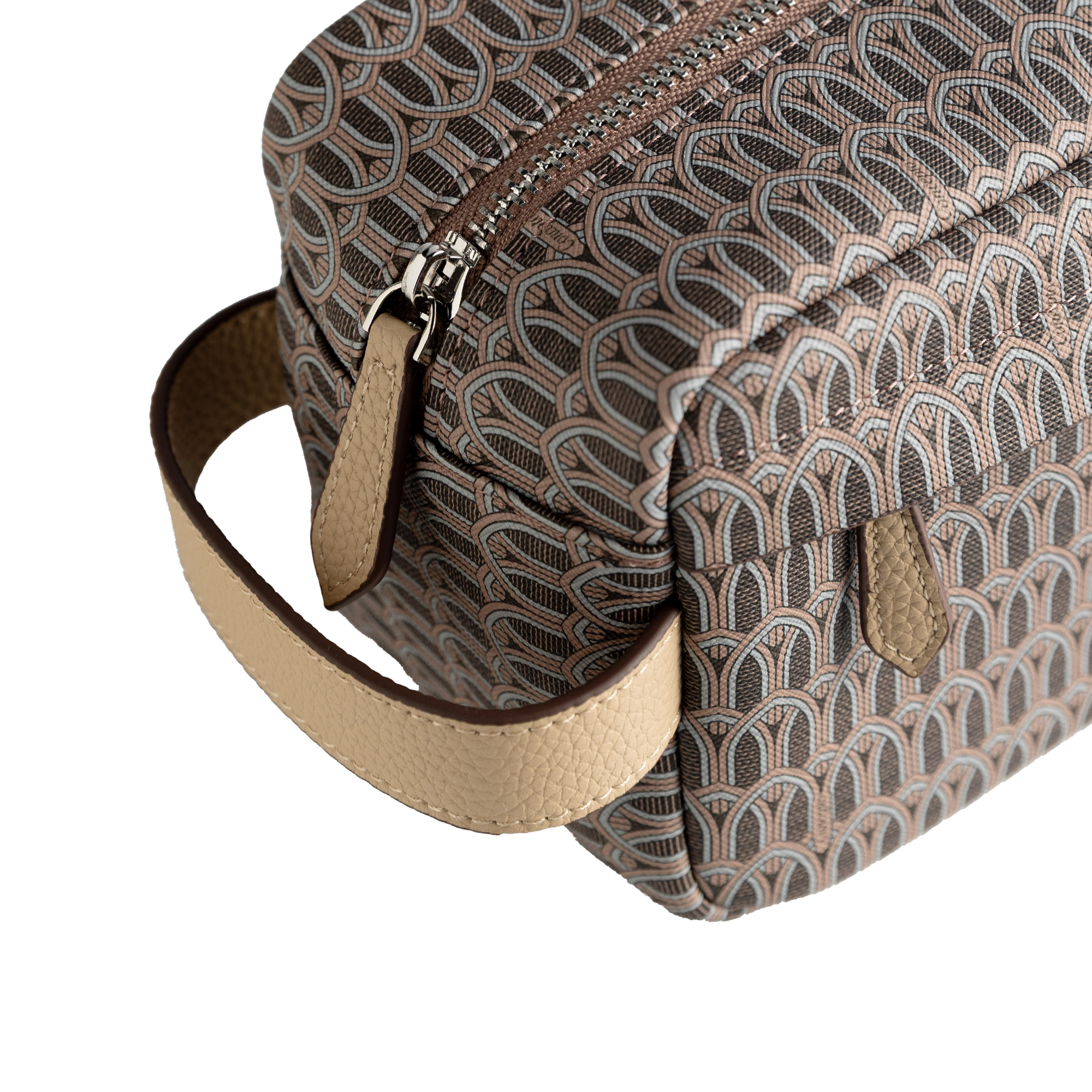 Cream Monogram Toiletry Pouch