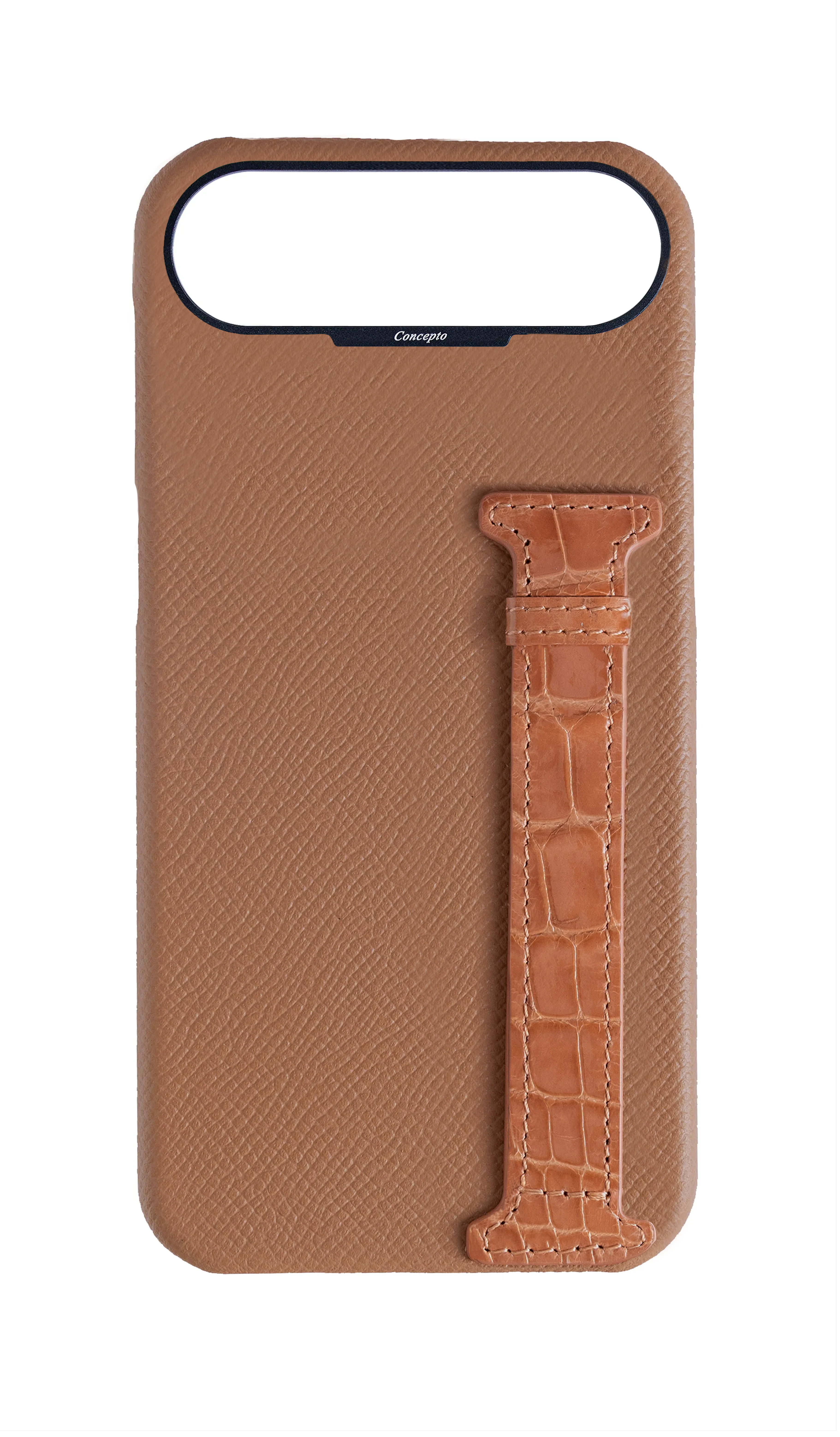 Soft Pink Exotic Crocodile Side Strap Case