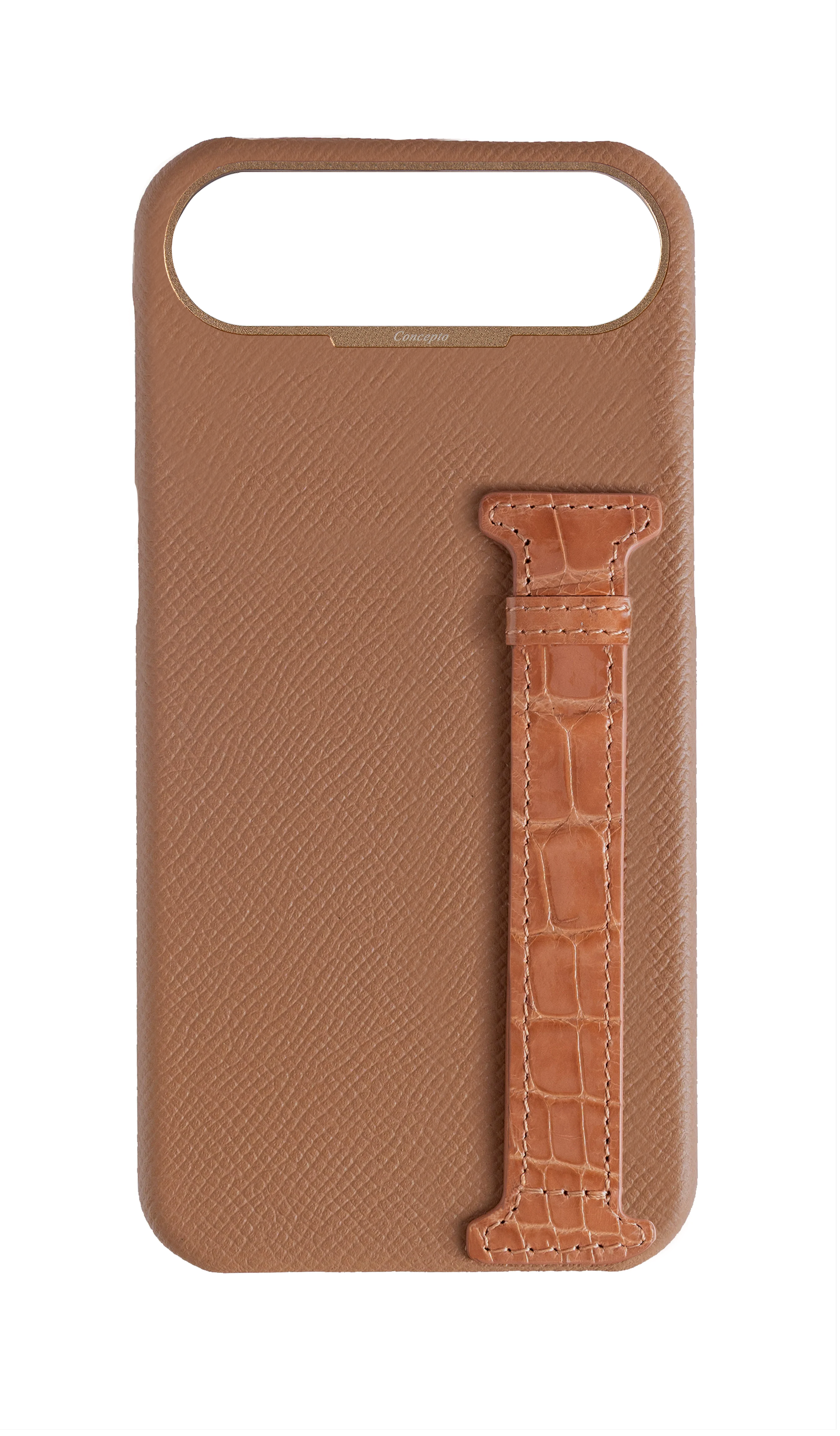 Soft Pink Exotic Crocodile Side Strap Case