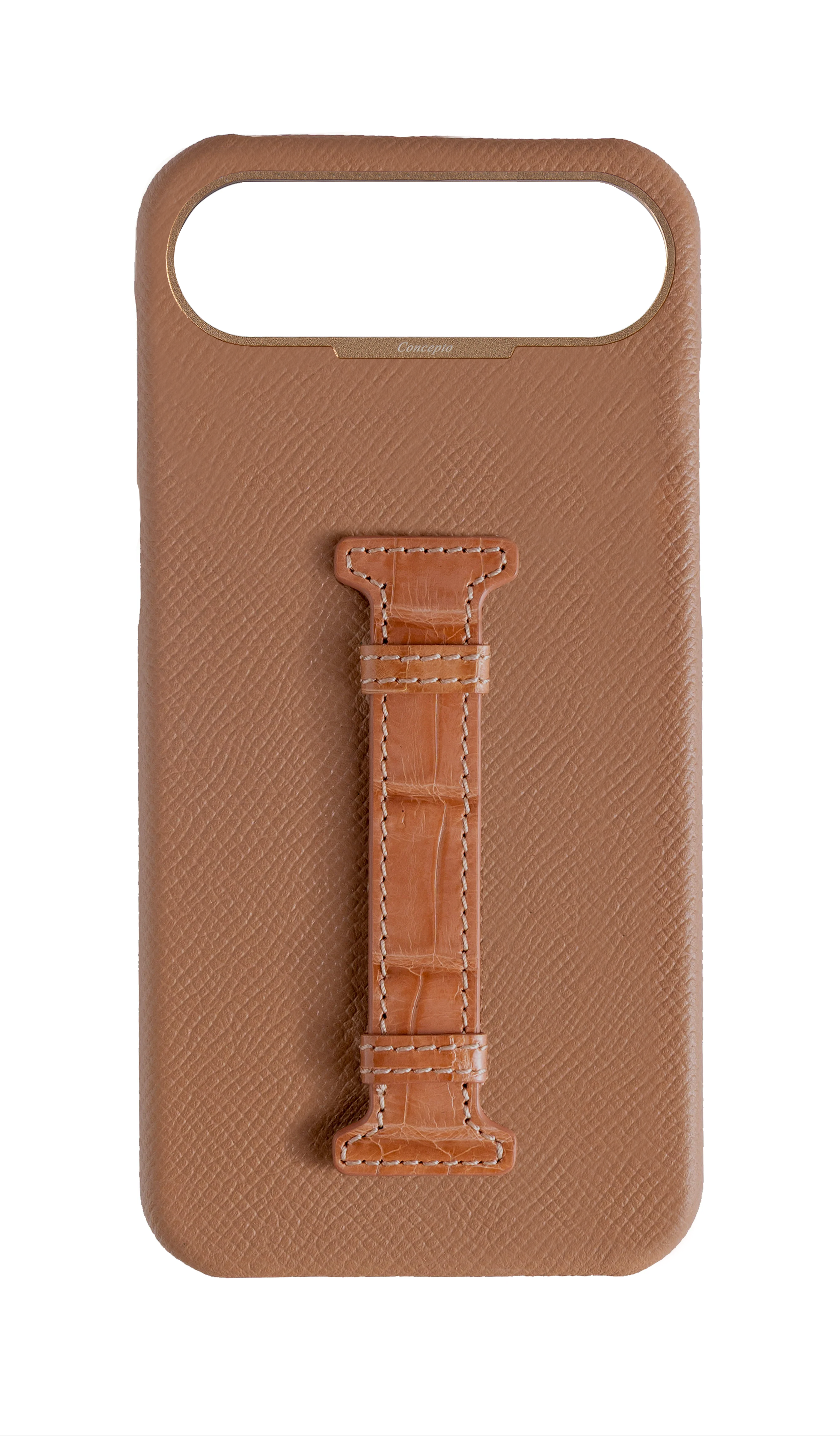 Soft Pink Exotic Crocodile Middle Strap Case