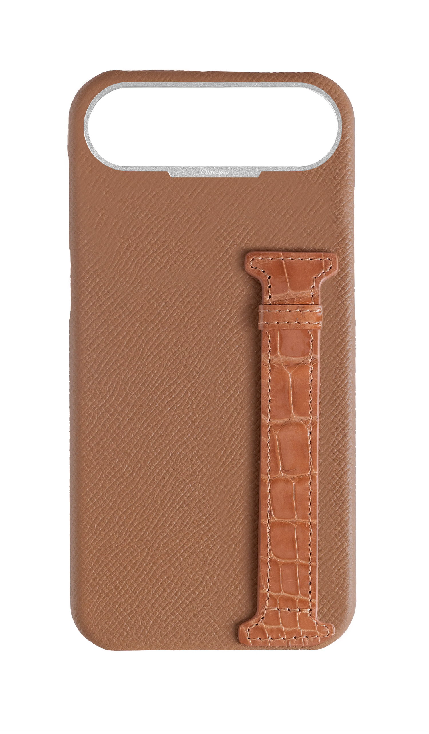 Soft Pink Exotic Crocodile Side Strap Case