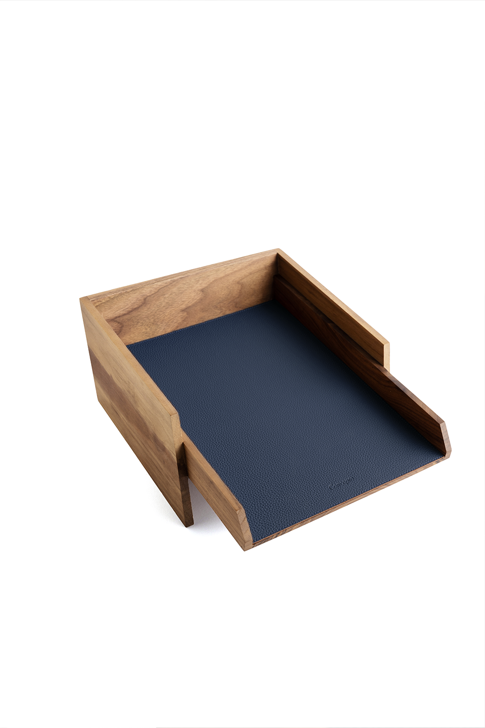Walnut Wood x Navy A4 Paper Tray