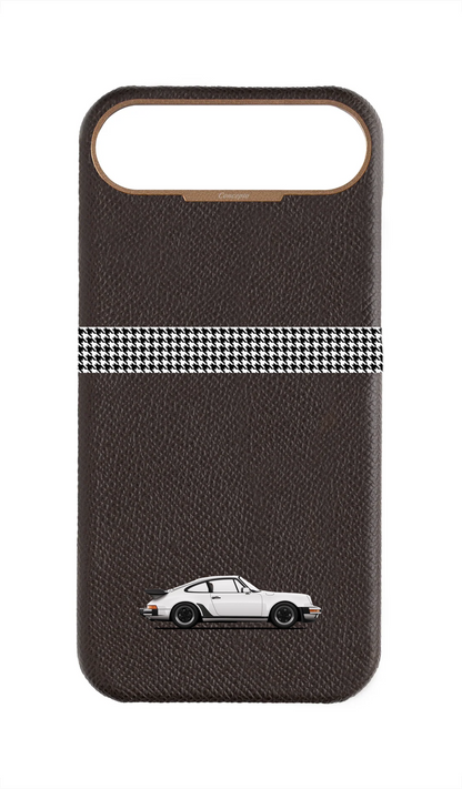 Brown Strapless Epsom Case - Retro Sport Design
