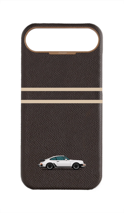 Brown Strapless Epsom Case - Retro Sport Design
