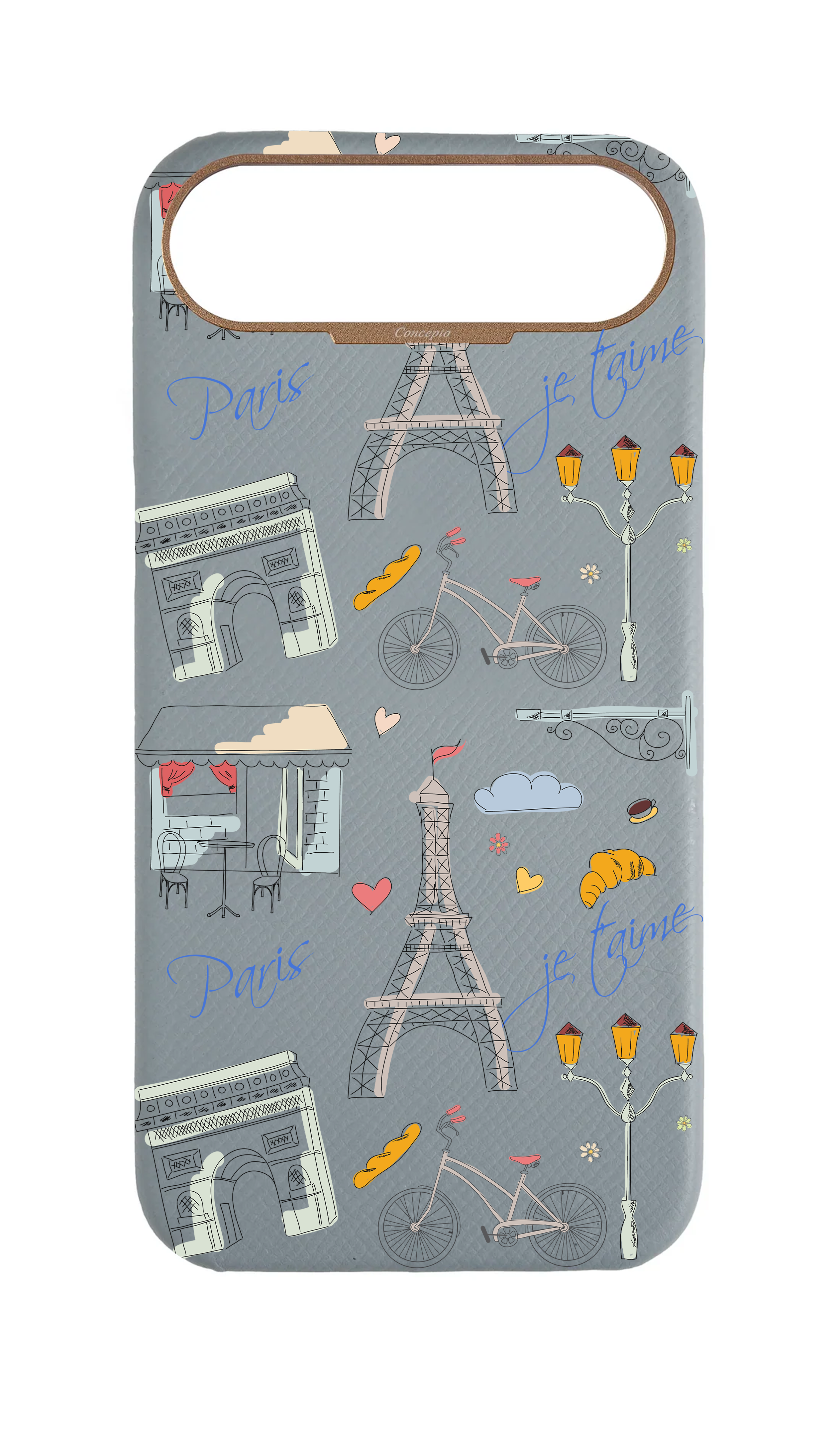 Light Blue Grey Strapless Case - Bonjour Paris