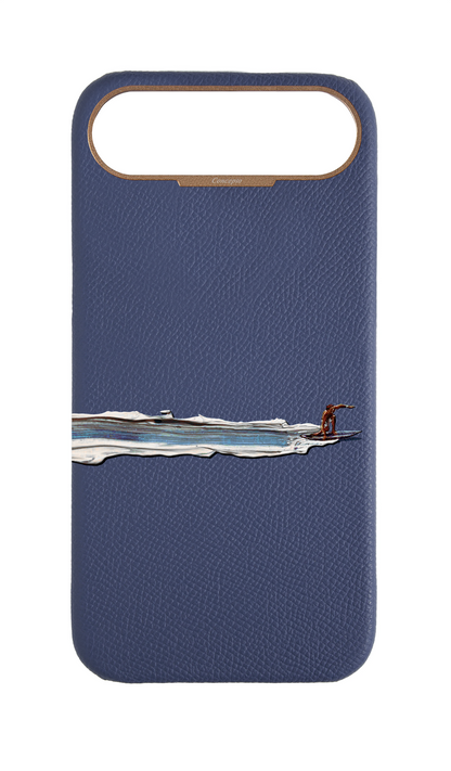 Navy Strapless Epsom Case - Surfing