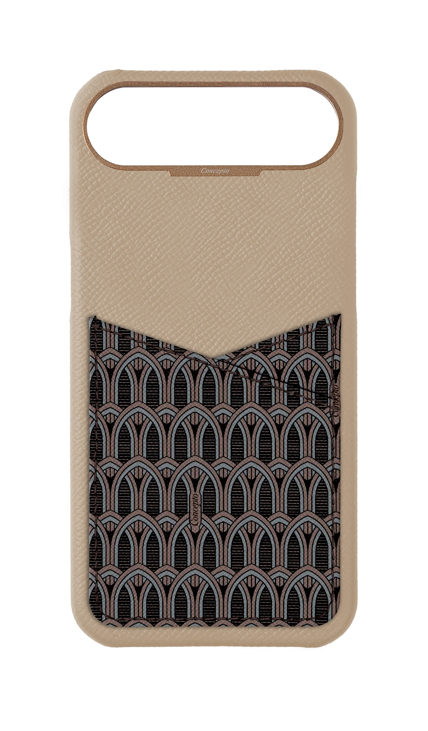 Cream Monogram Pocket Case