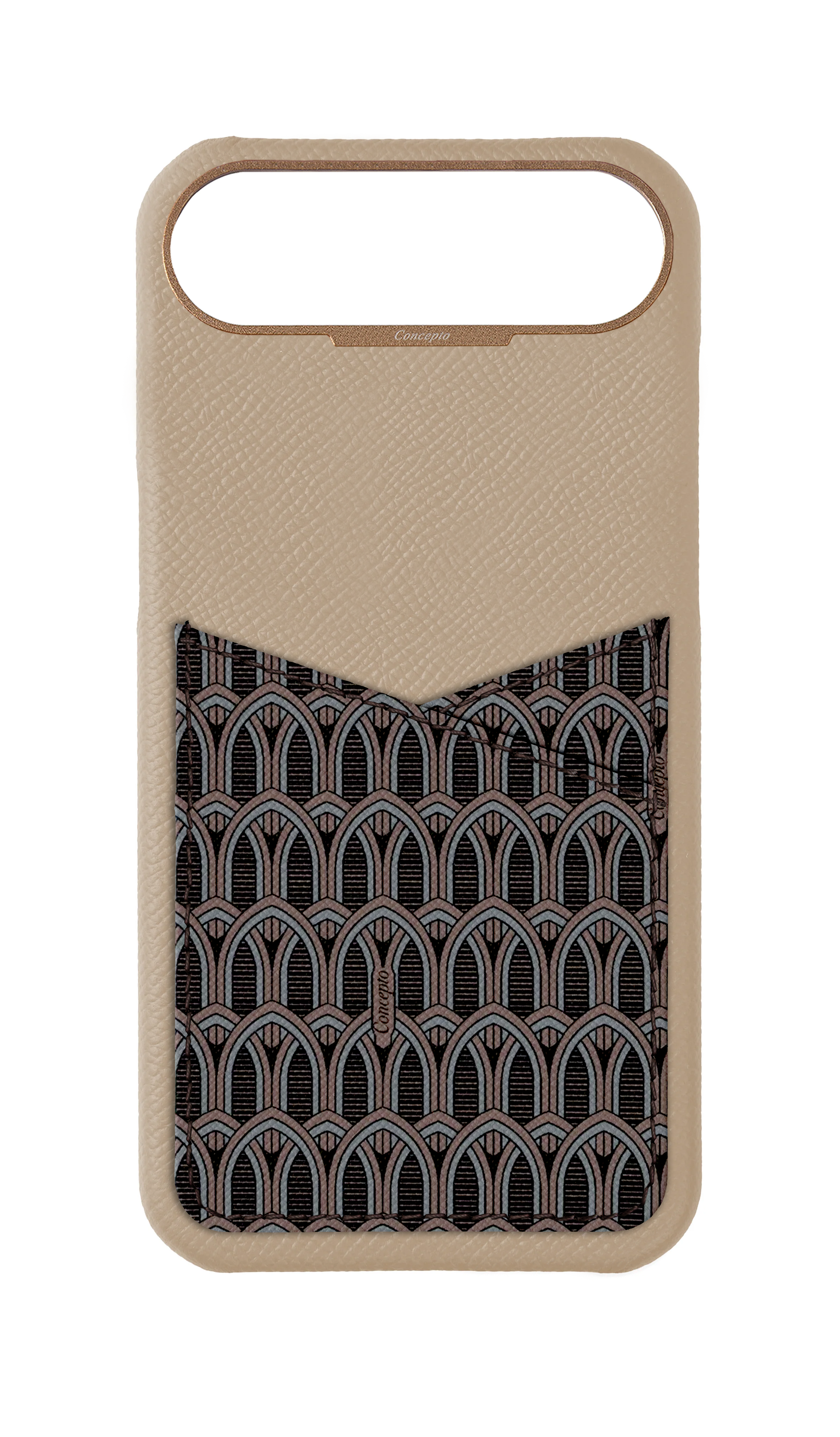 Cream Monogram Pocket Case