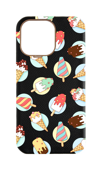 Black Strapless Epsom Case - Ice Cream
