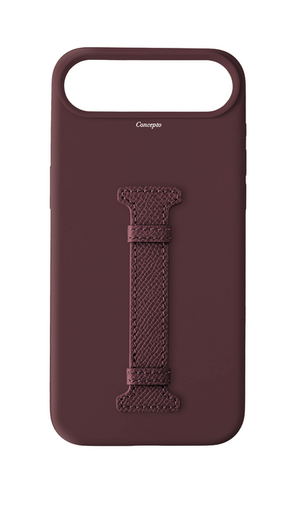 Burgundy Silicon Middle Strap Case
