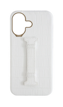 Matte White Embossed Crocodile Case