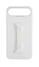 Matte White Embossed Crocodile Case