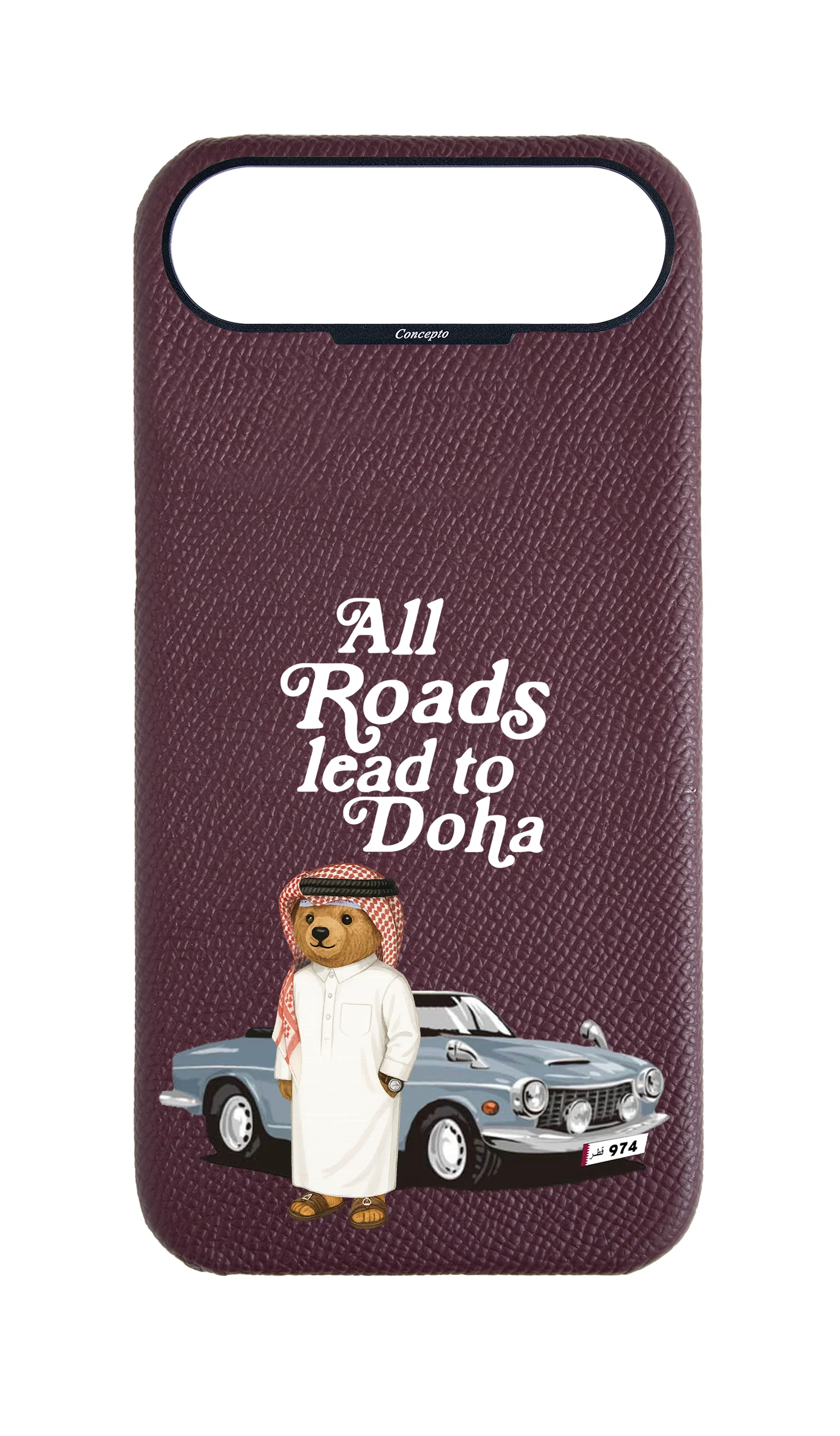 Maroon Strapless Case - Qatar