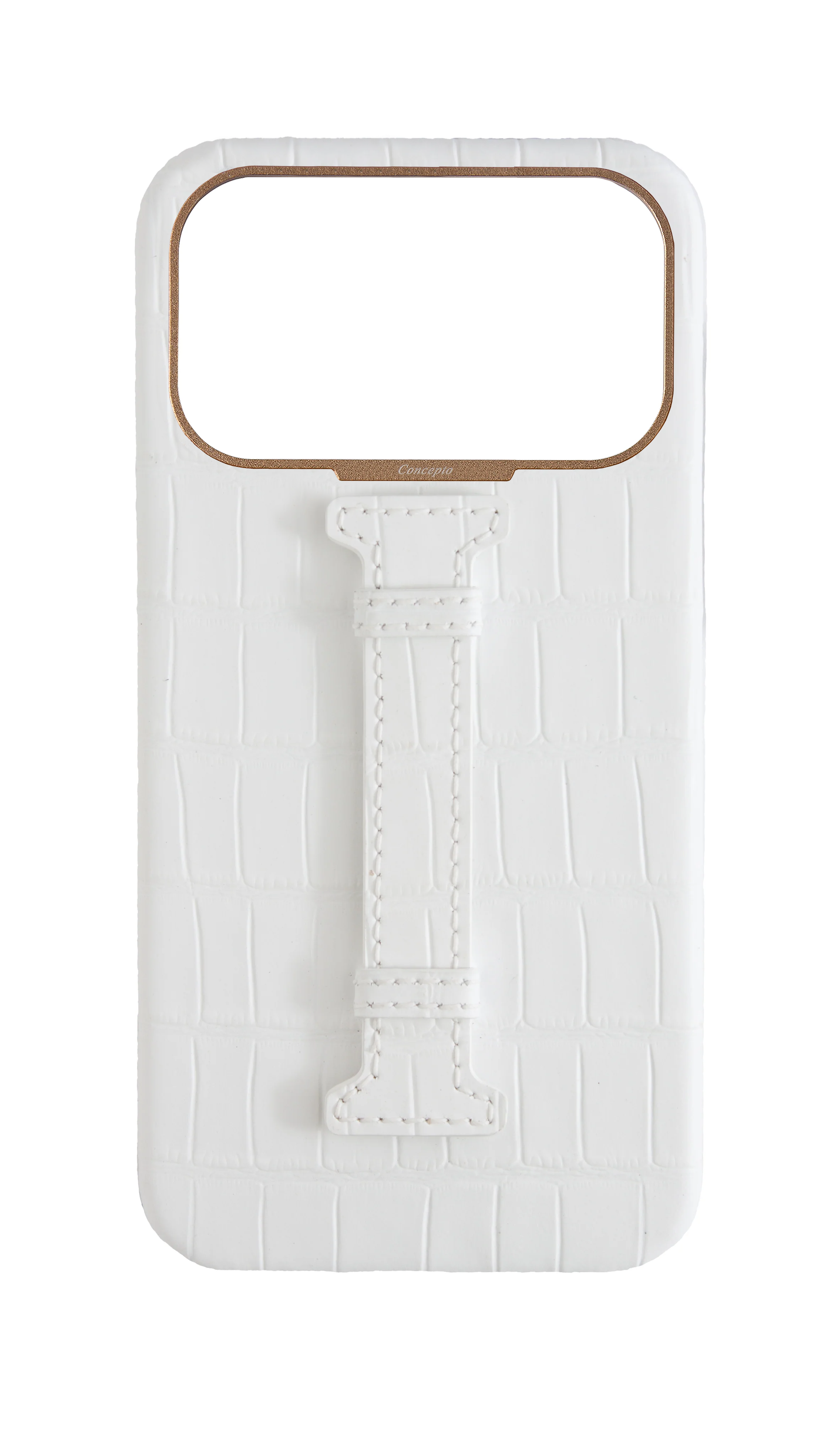 Matte White Embossed Crocodile Case