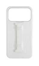 Matte White Embossed Crocodile Case