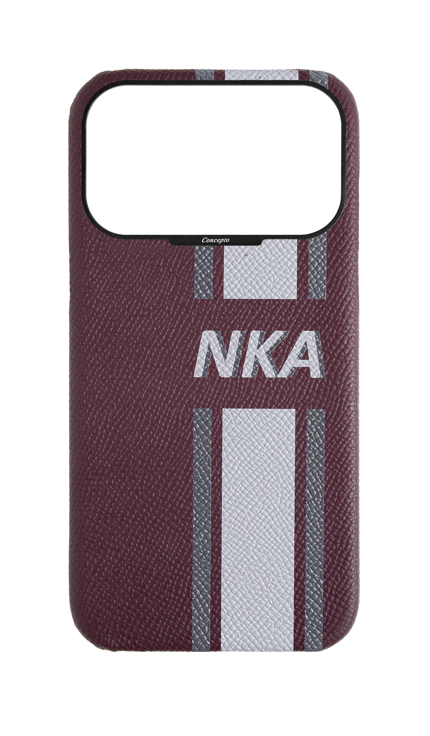 Striped Maroon Strapless Case