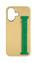 Yellow / Green Exotic Crocodile Side Strap Case