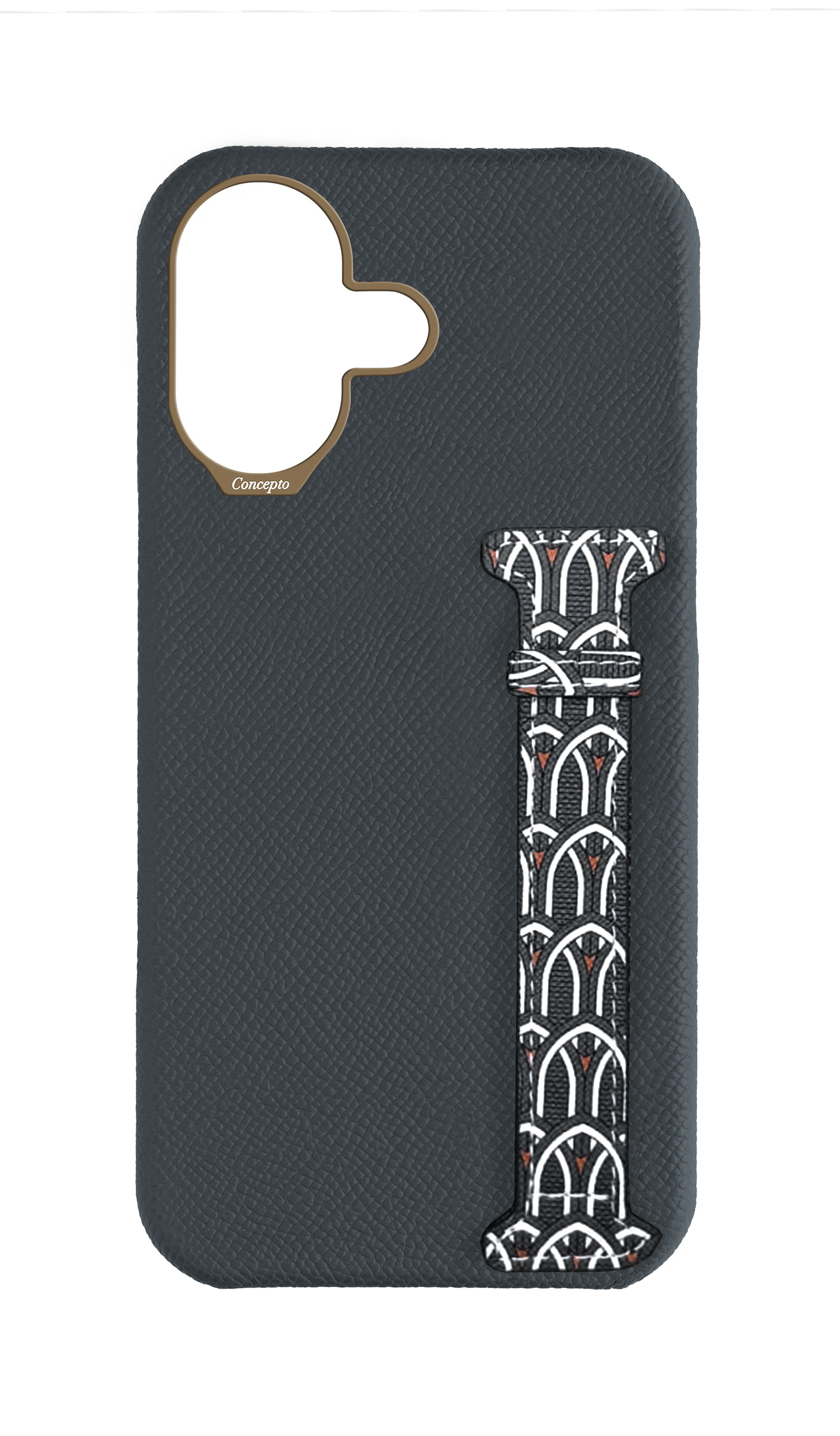 Grey Monogram Side Strap Case