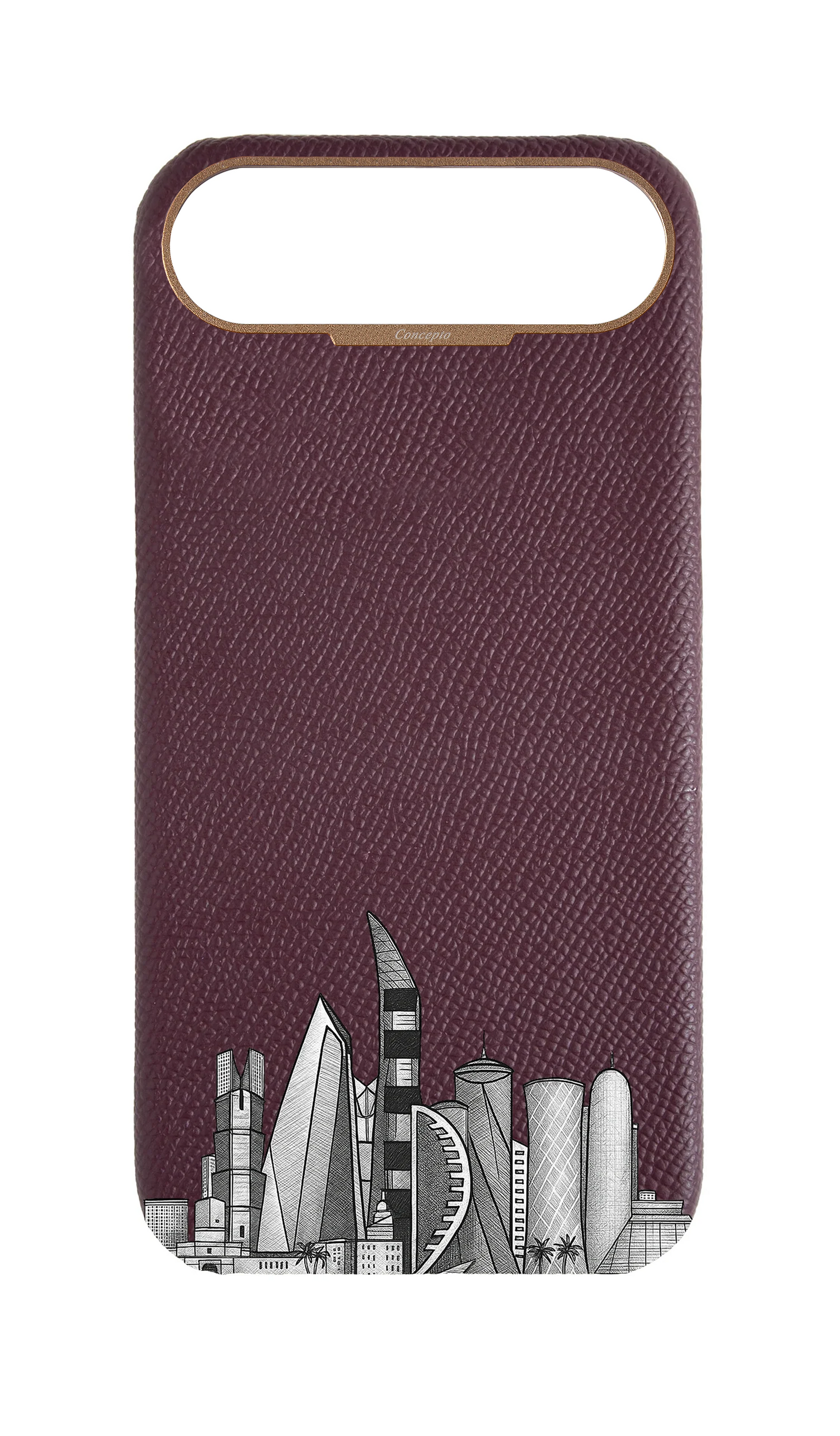 Maroon Strapless Case - Doha Skyline