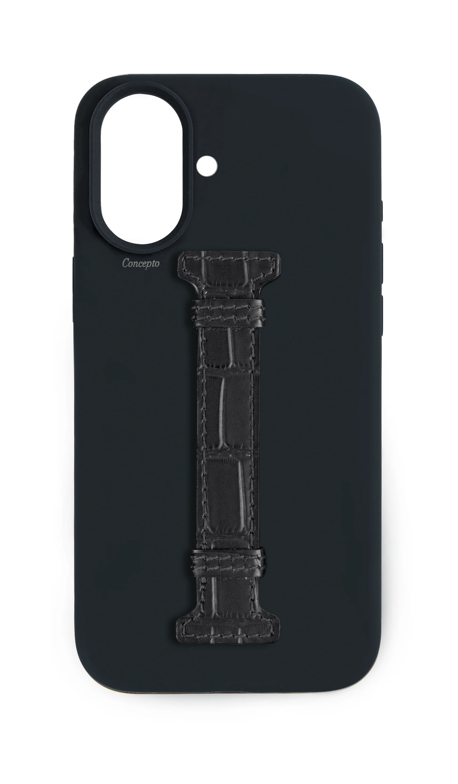 Black Silicon Middle Strap Case