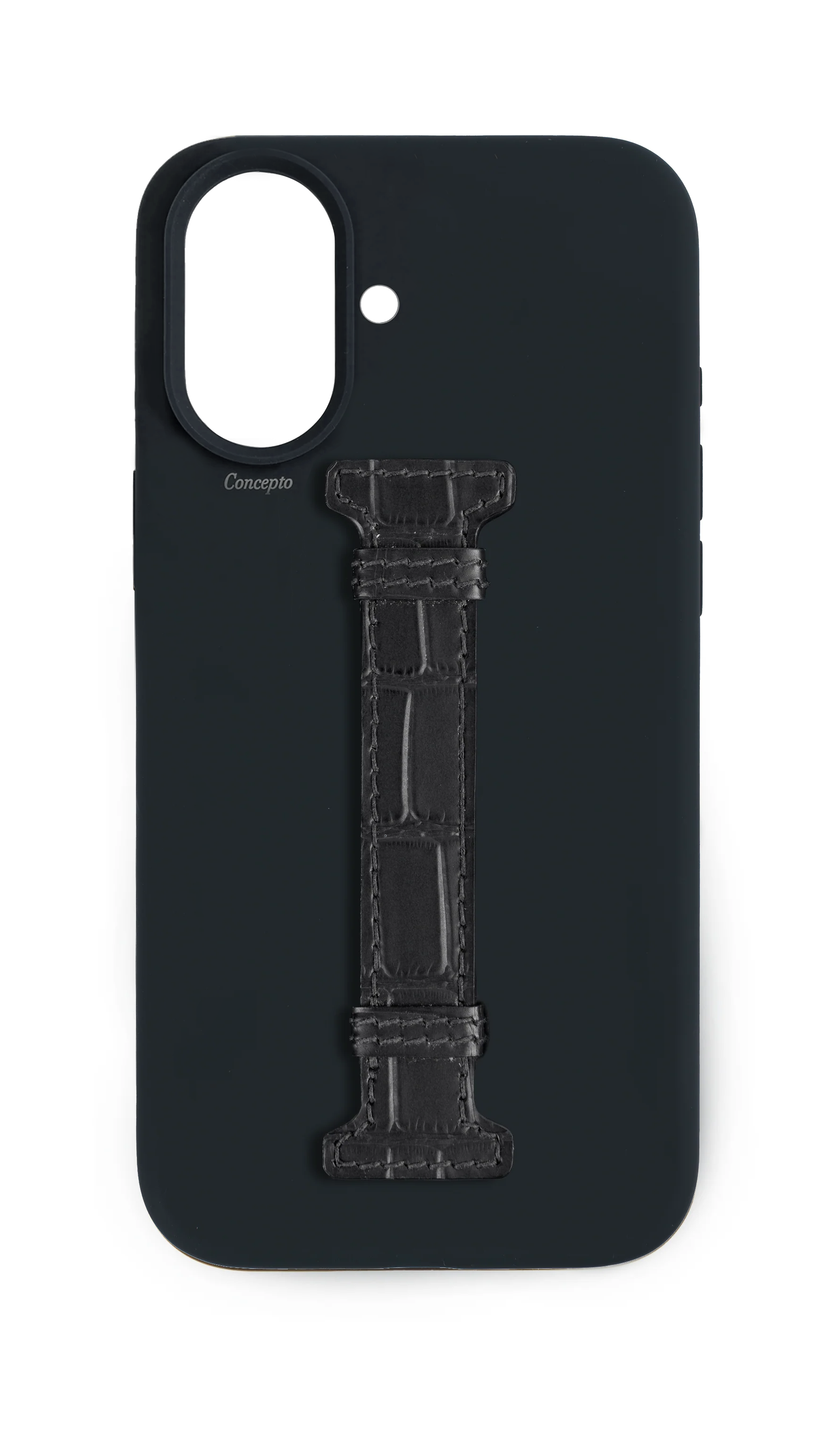 Black Silicon Middle Strap Case