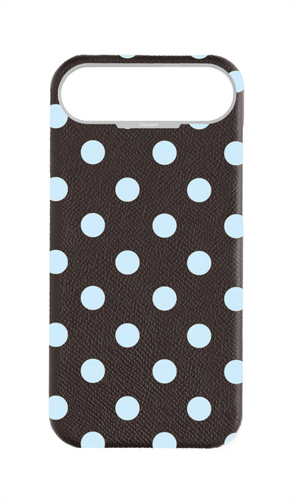 Brown Strapless Epsom Case - Polka Dots