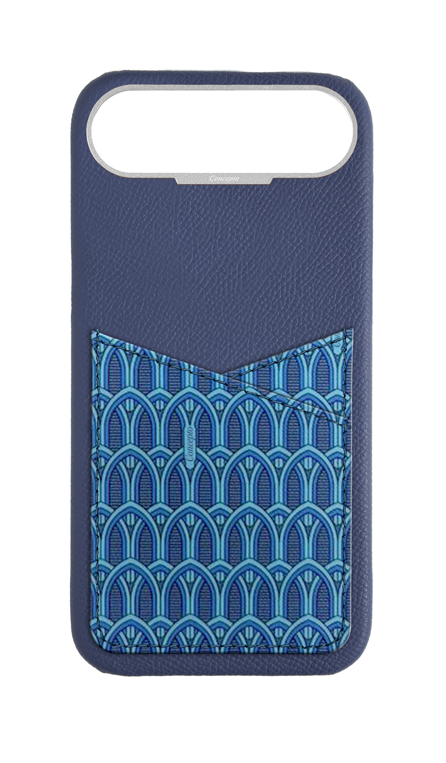 Blue Monogram Pocket Case