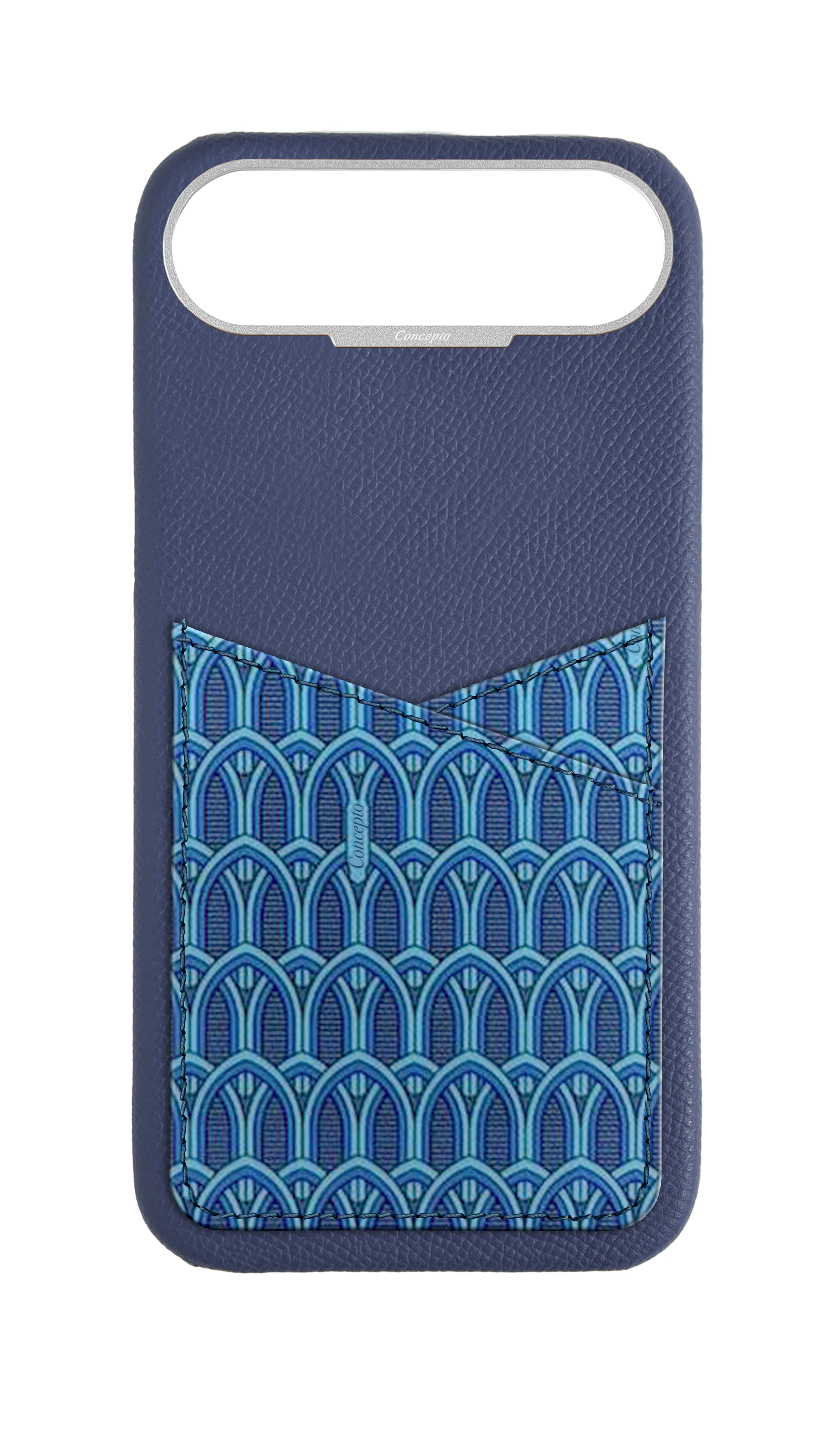 Blue Monogram Pocket Case