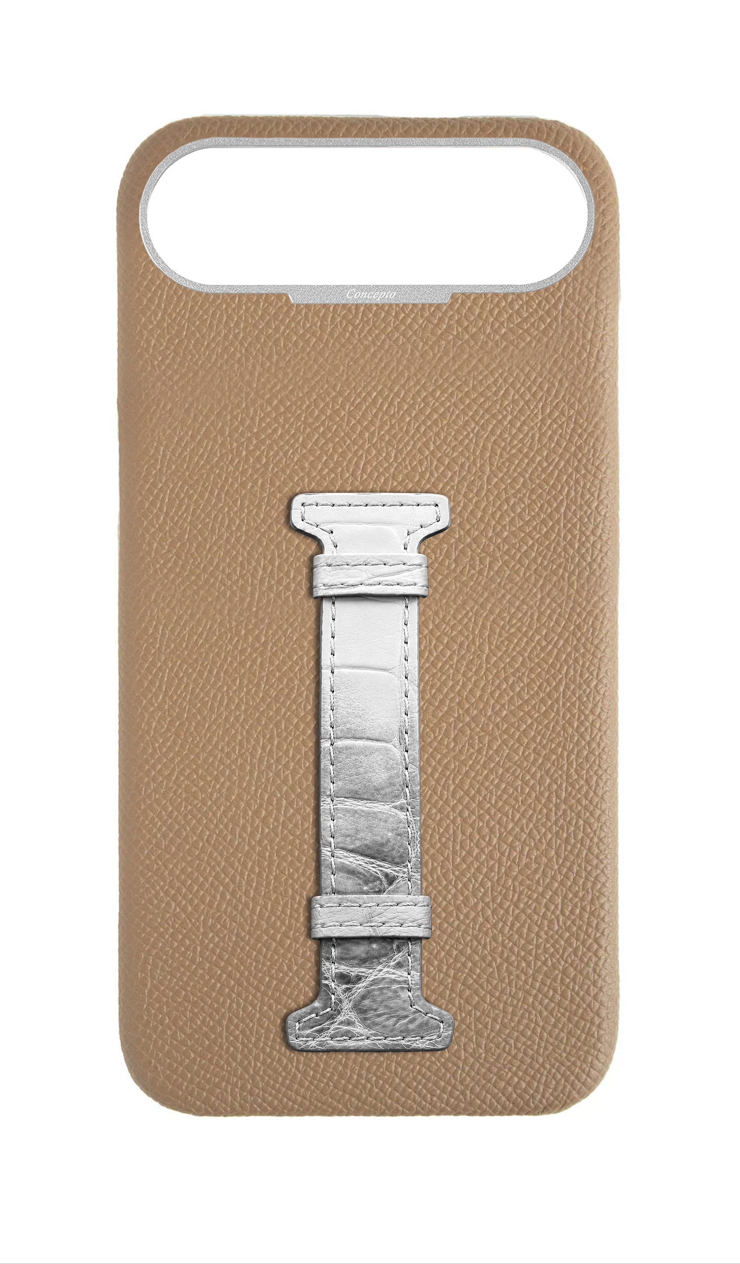 Beige Himalayan Exotic Crocodile Middle Strap Case