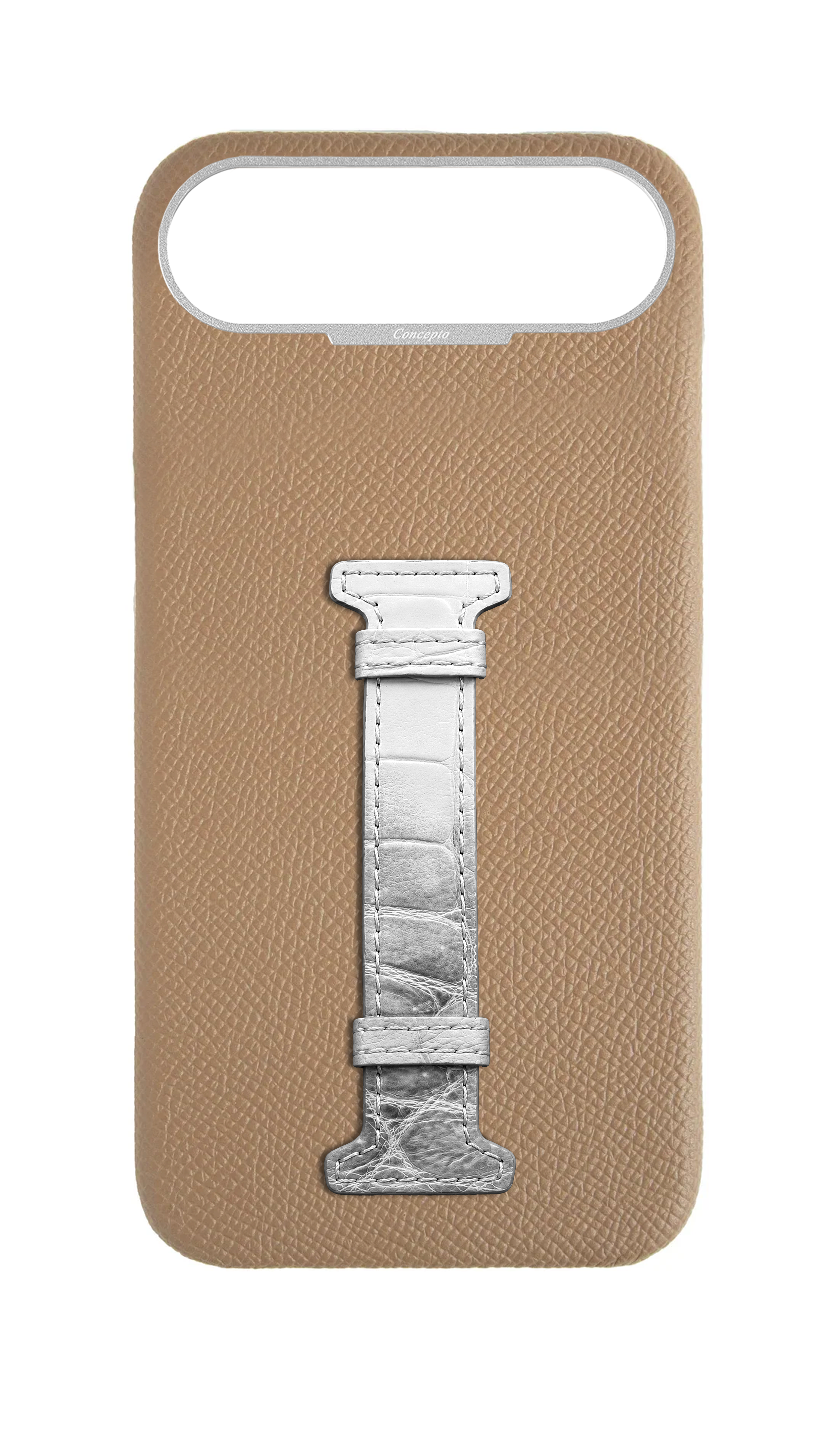 Beige Himalayan Exotic Crocodile Middle Strap Case