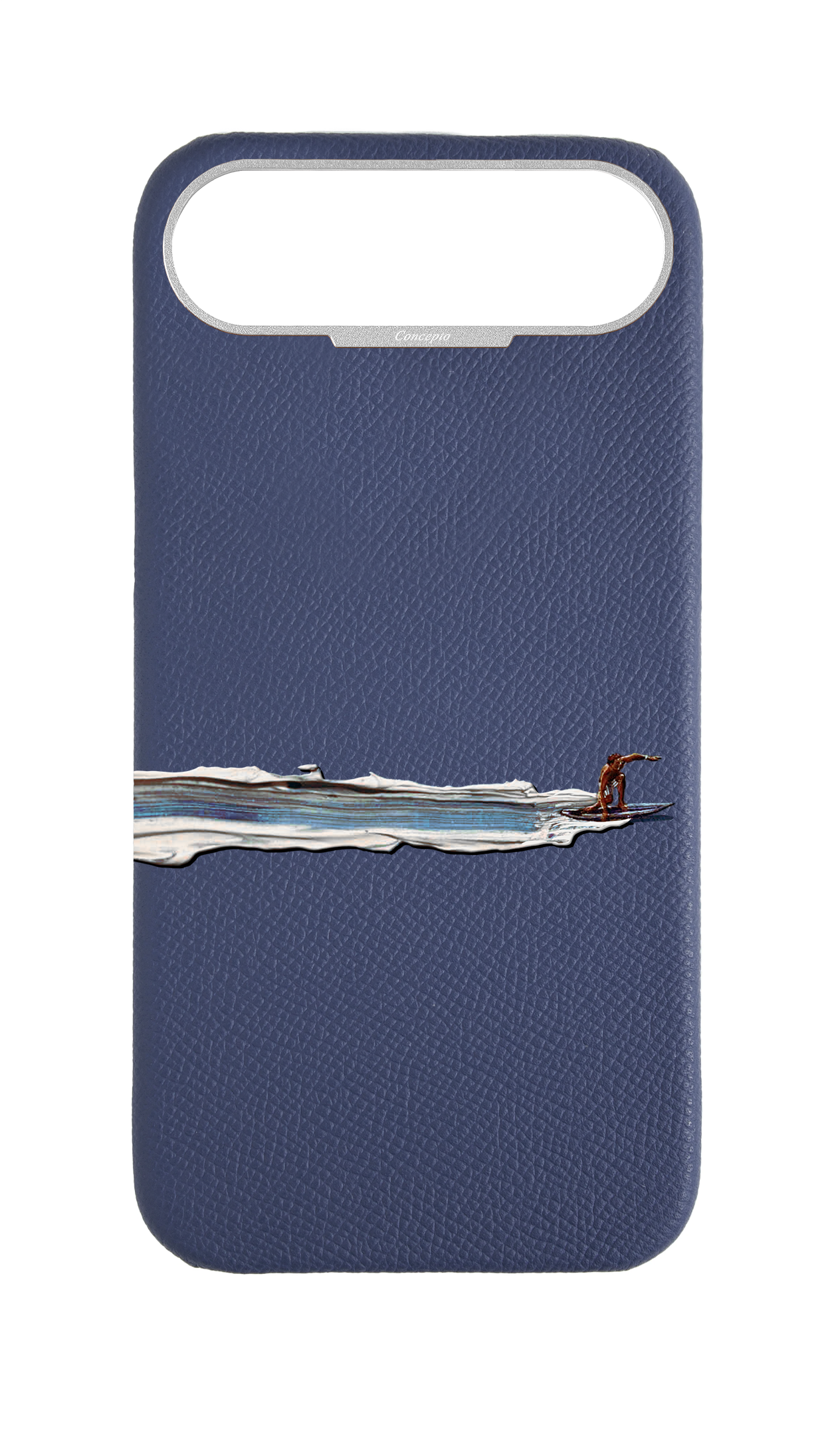 Navy Strapless Epsom Case - Surfing