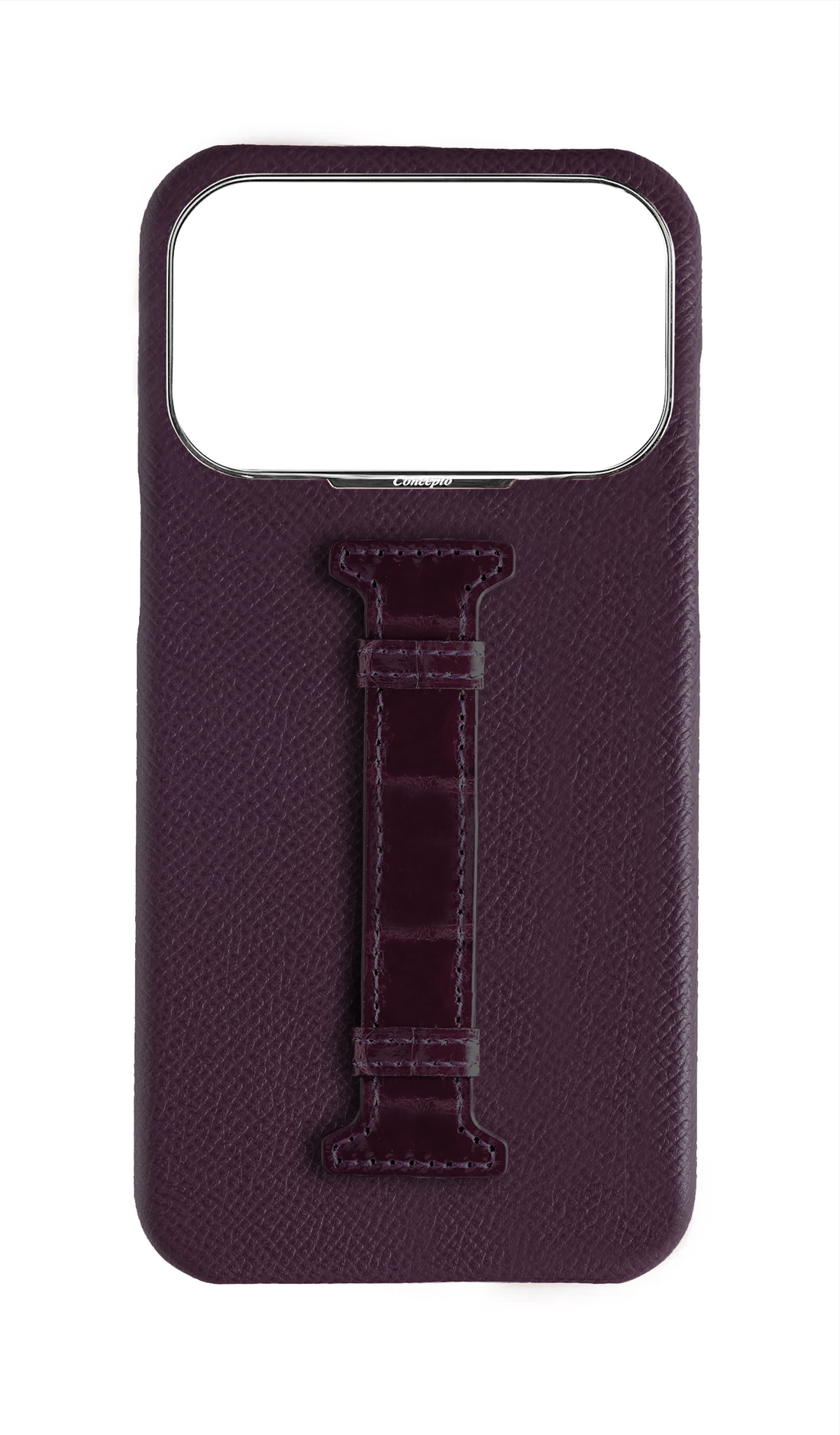 Deep Purple Exotic Crocodile Middle Strap Case
