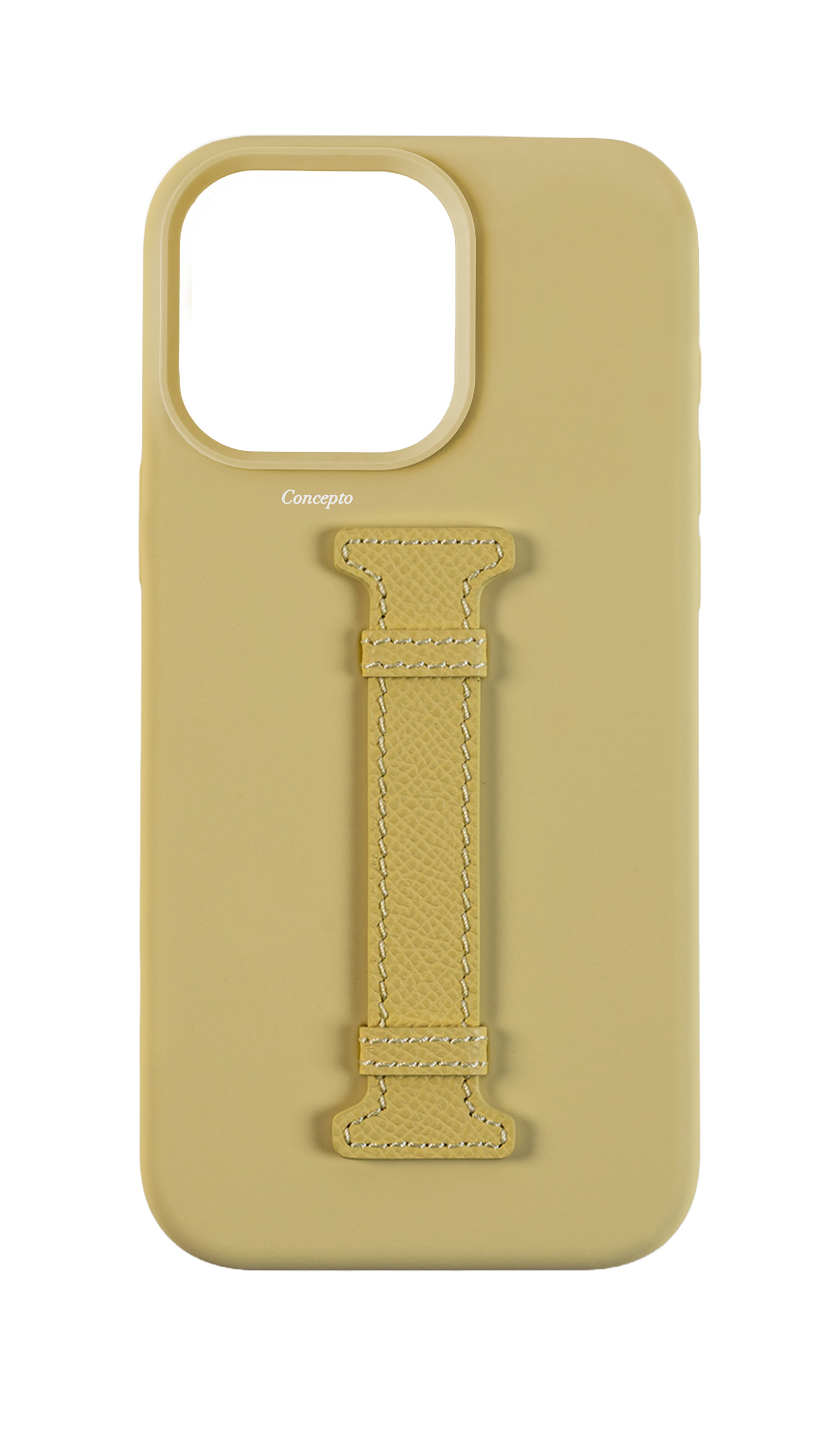 Butter Yellow Silicon Middle Strap Case