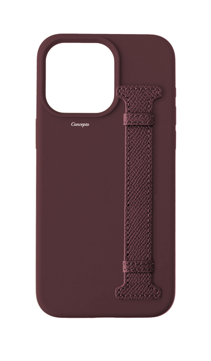 Burgundy Silicon Side Strap Case