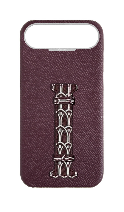 Maroon Monogram Middle Strap Case