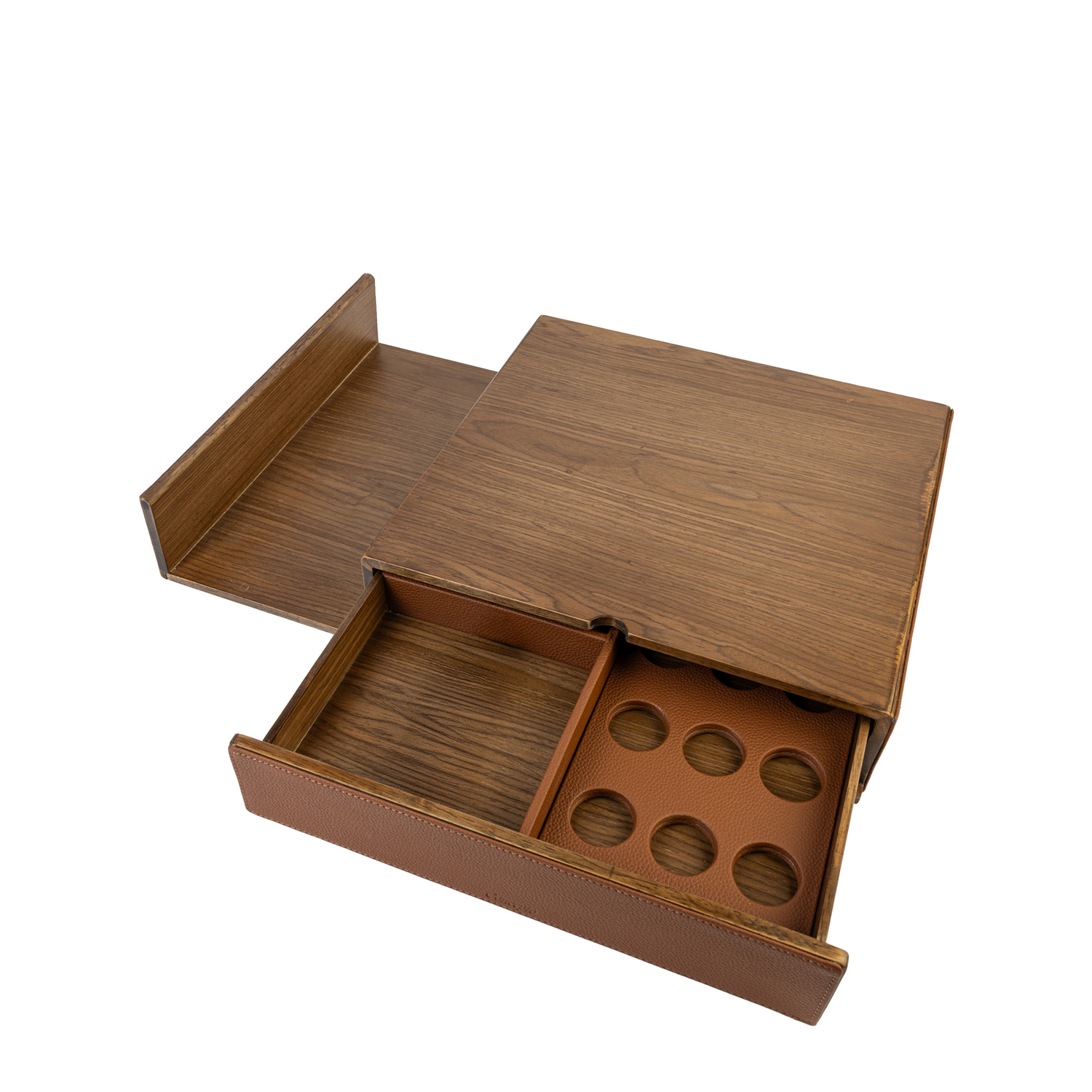 Tan Walnut Coffee Drawer