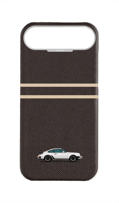 Brown Strapless Epsom Case - Retro Sport Design