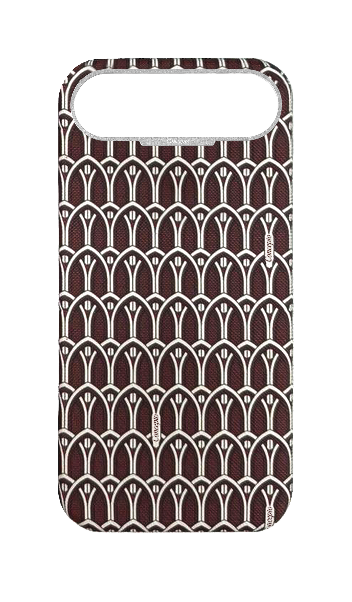 Maroon Monogram Strapless Case