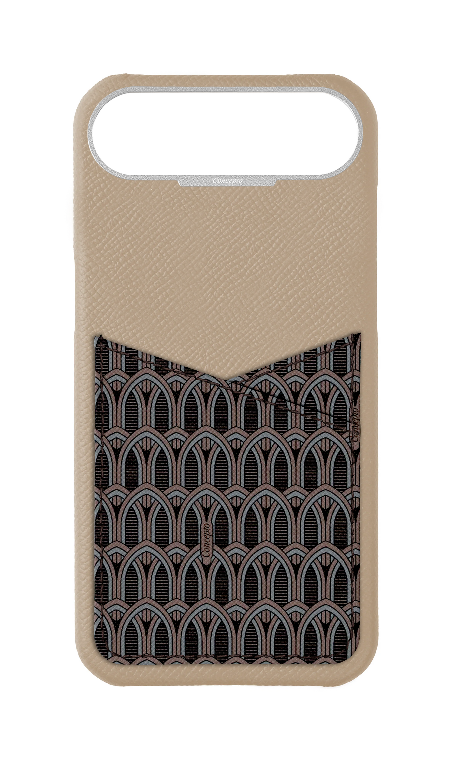 Cream Monogram Pocket Case