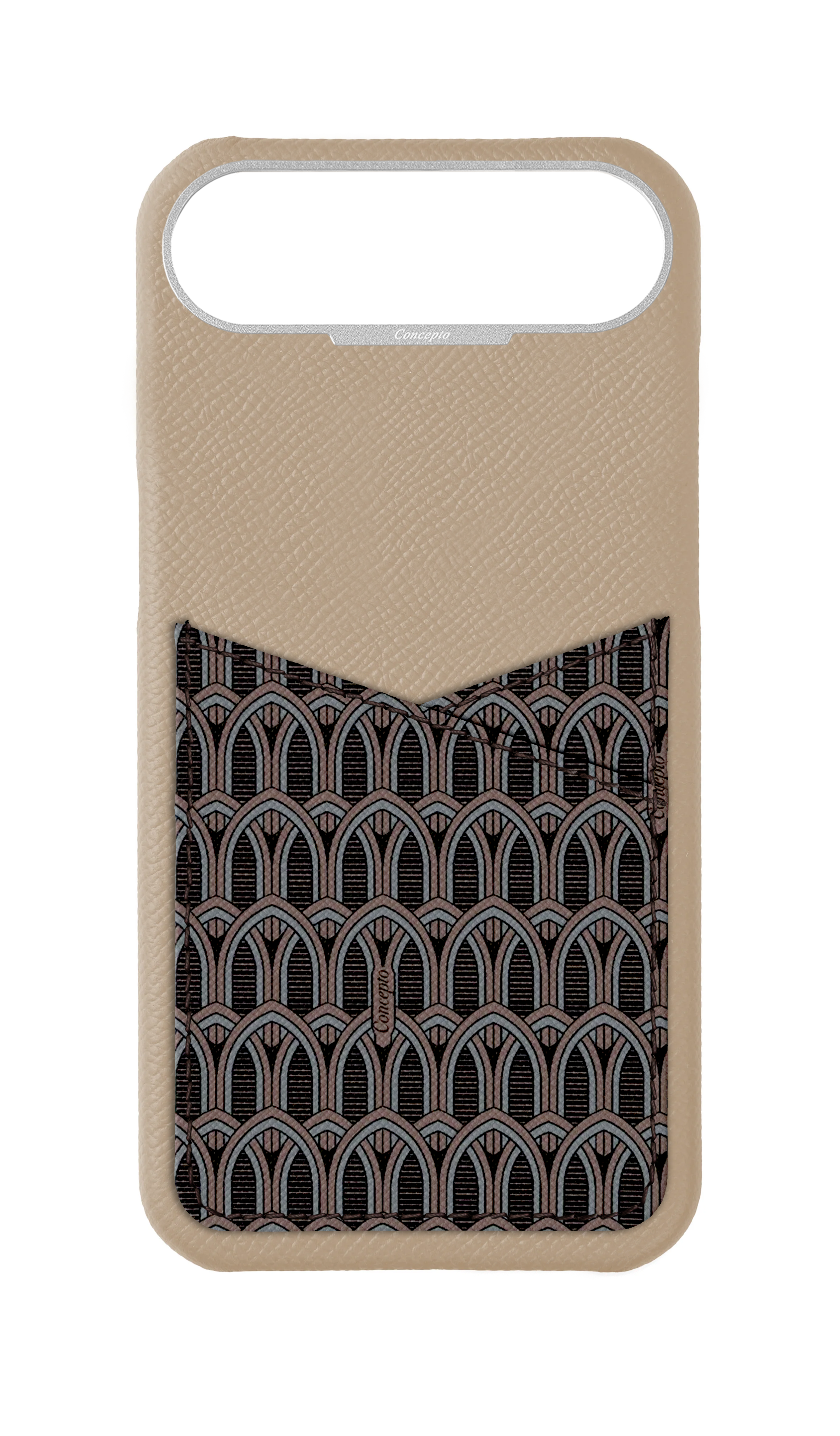 Cream Monogram Pocket Case