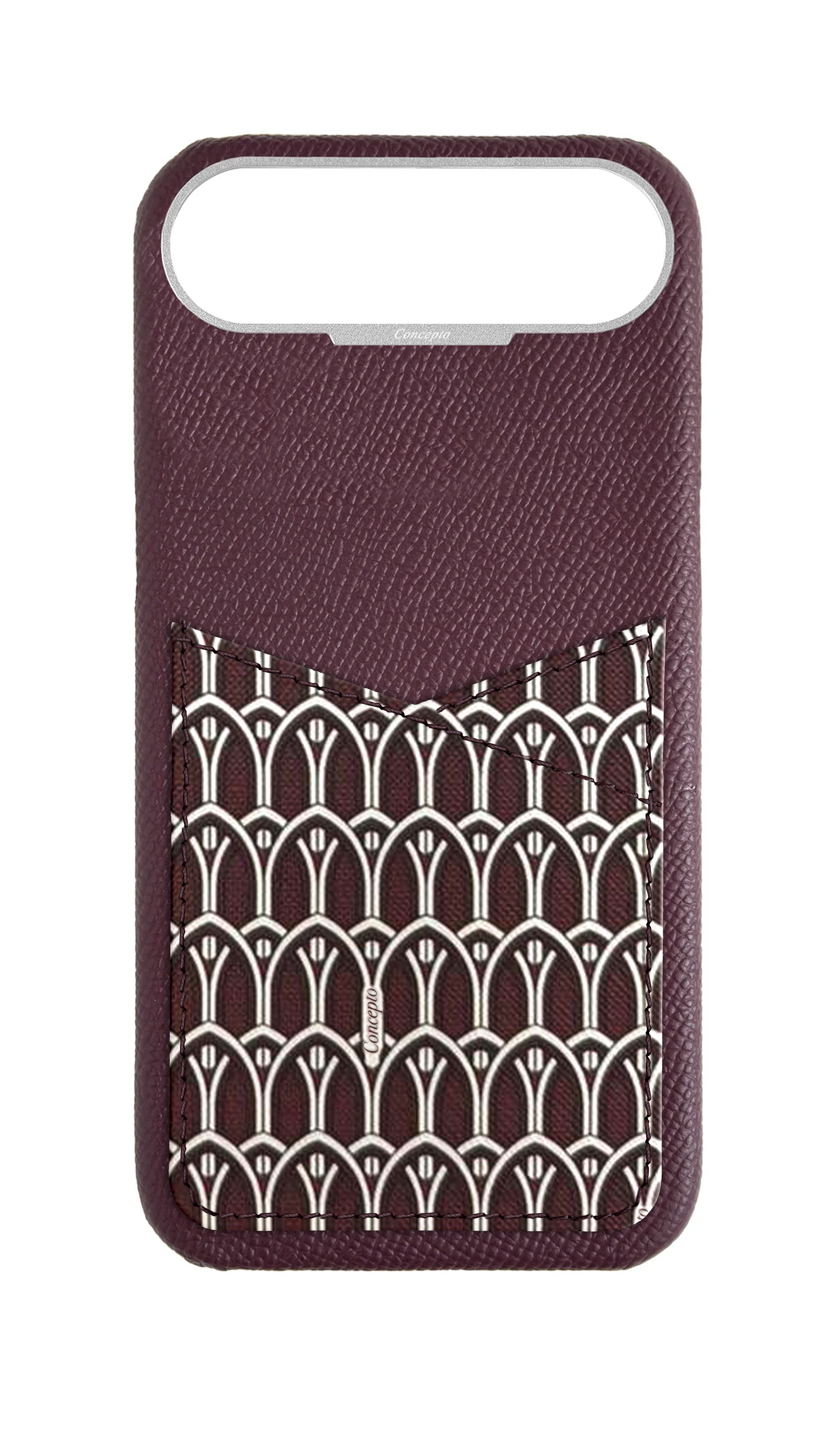 Maroon Monogram Pocket Case