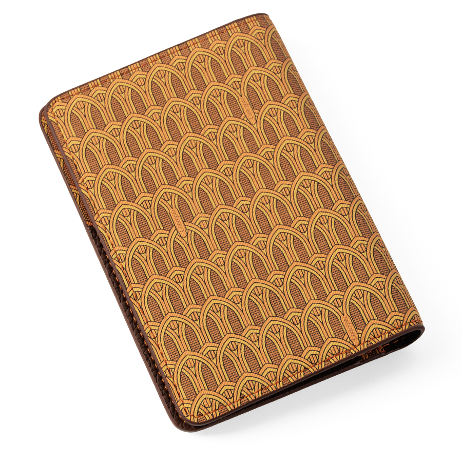 Yellow Monogram Passport Holder
