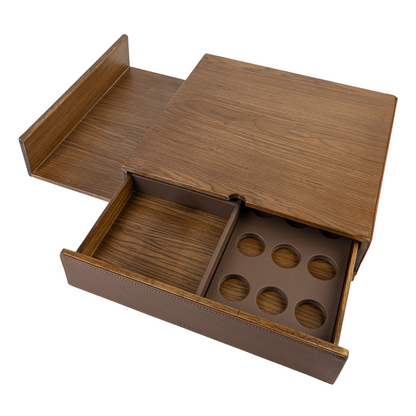Brown Walnut Coffee Drawer