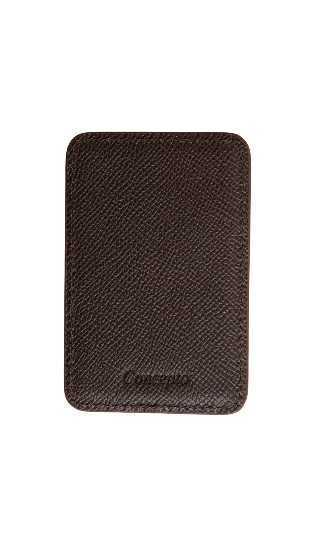 Brown Ostrich Contour MagSafe Wallet - The Curve