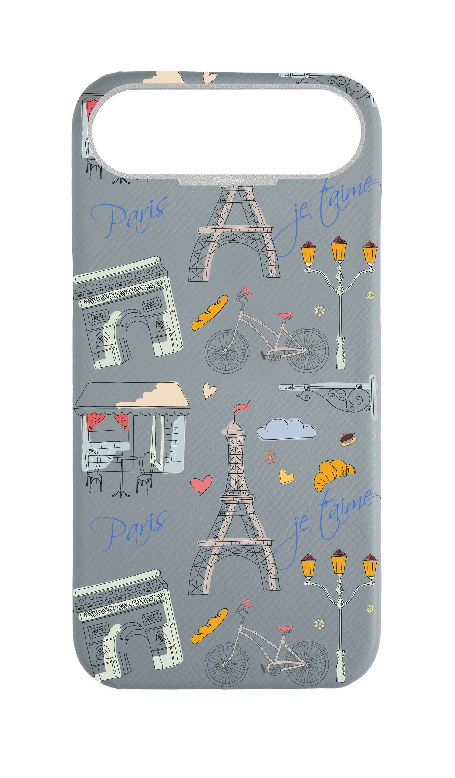 Light Blue Grey Strapless Case - Bonjour Paris