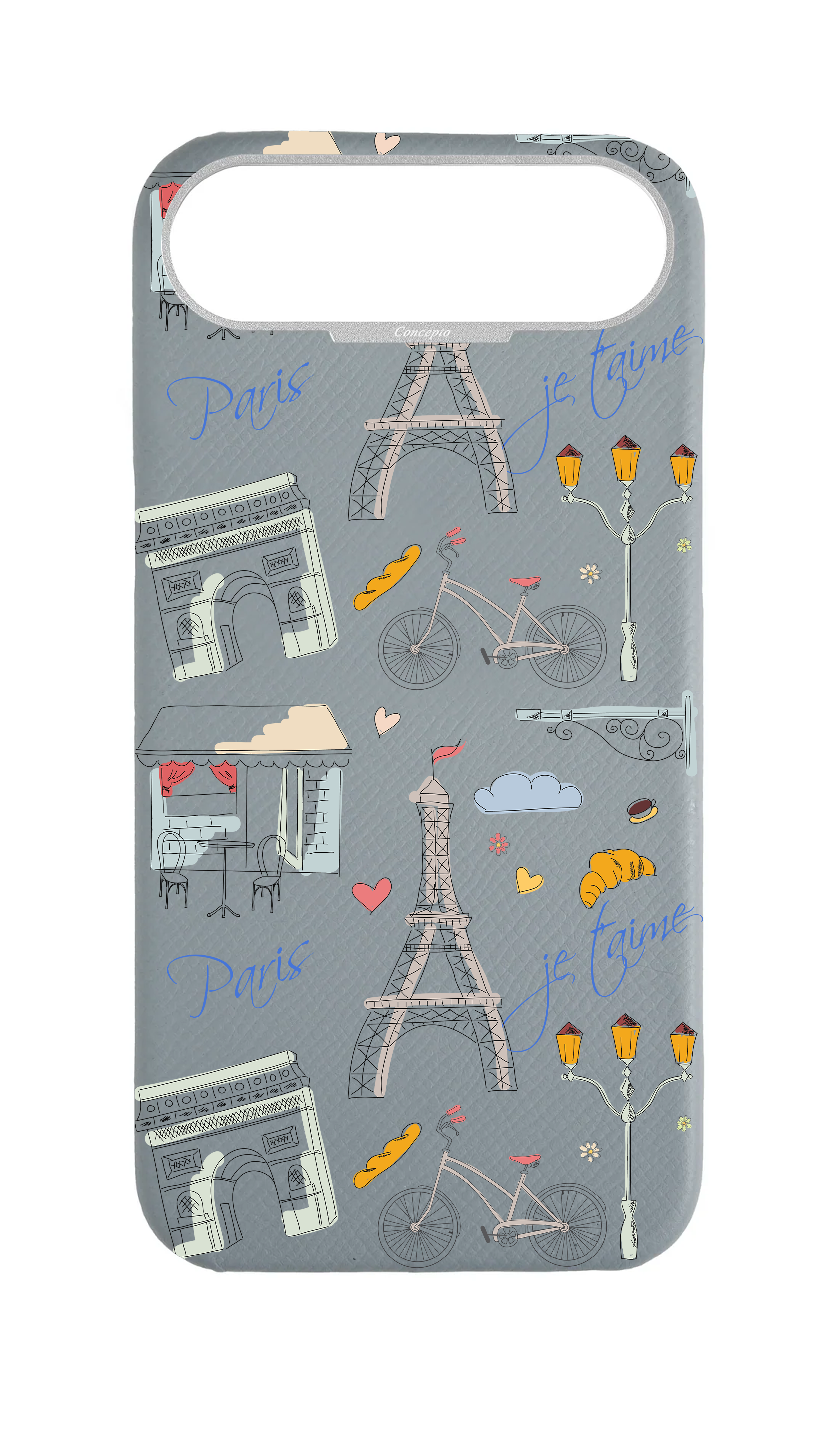 Light Blue Grey Strapless Case - Bonjour Paris