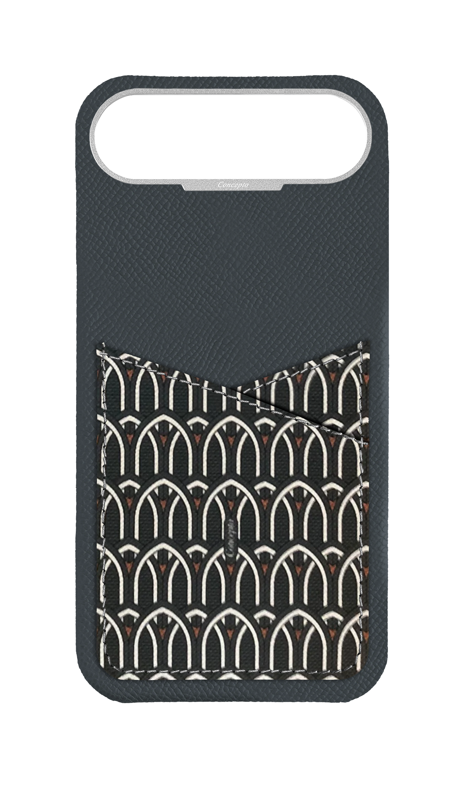Grey Monogram Pocket Case