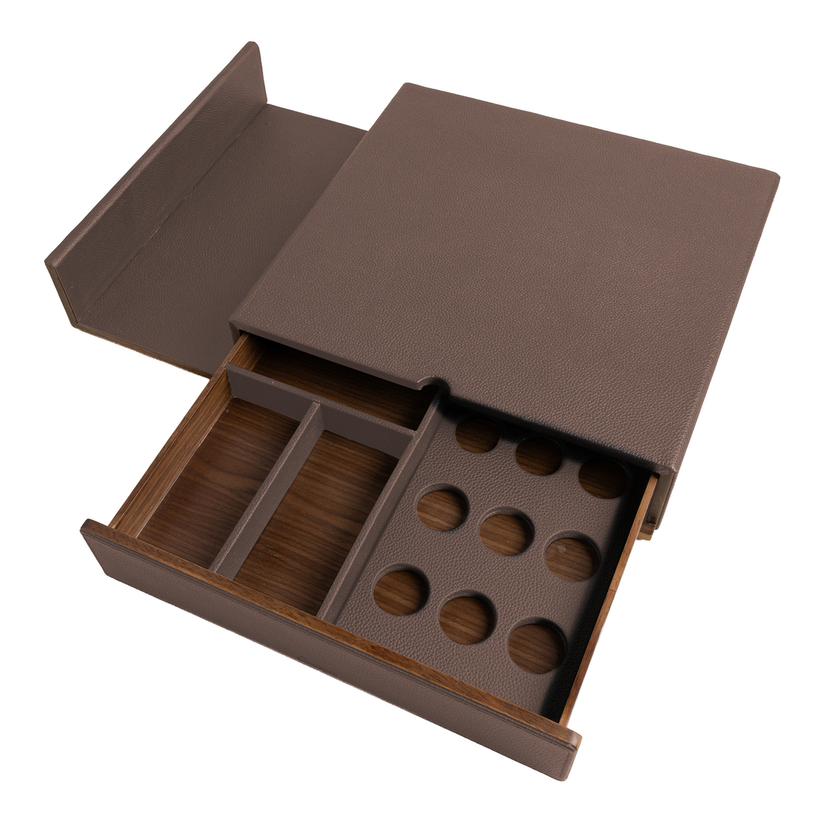 Brown Walnut Coffee Drawer